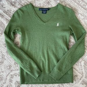 Ralph Lauren Green V-Neck Sweater